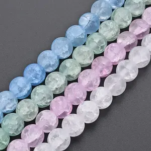 Crackle Glass Beads Strands