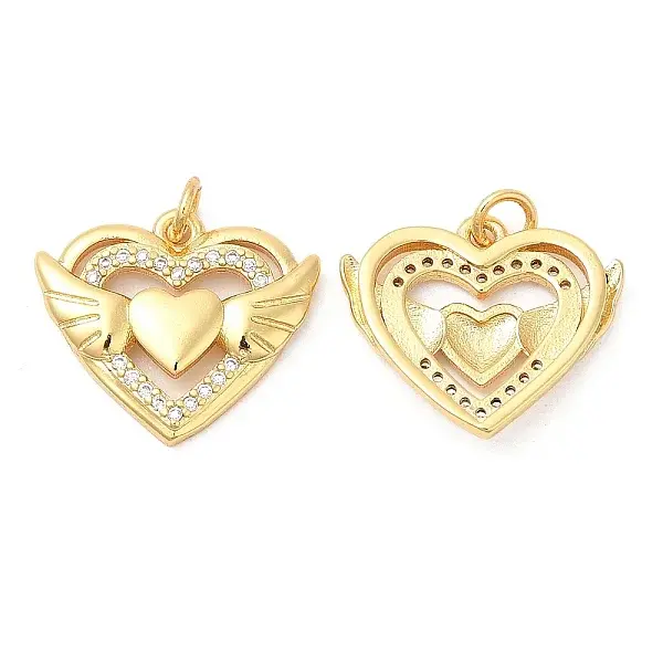 Brass Micro Pave Cubic Zirconia Pendants