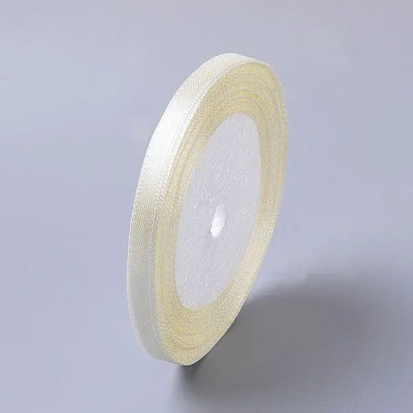 1/4 inch(6mm) Beige Satin Ribbon Wedding Sewing DIY