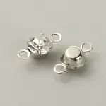 Brass Clear Cubic Zirconia Connector Charms