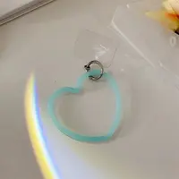 Silicone Love Heart Mobile Straps