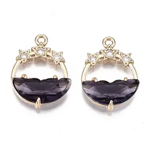 Faceted Transparent Glass Pendants