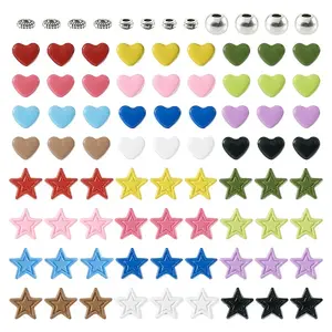 156Pcs 27 Style Spray Painted & Tibetan Style Alloy Beads