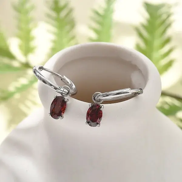 304 Stainless Steel Micro Pave Cubic Zirconia Hoop Earrings