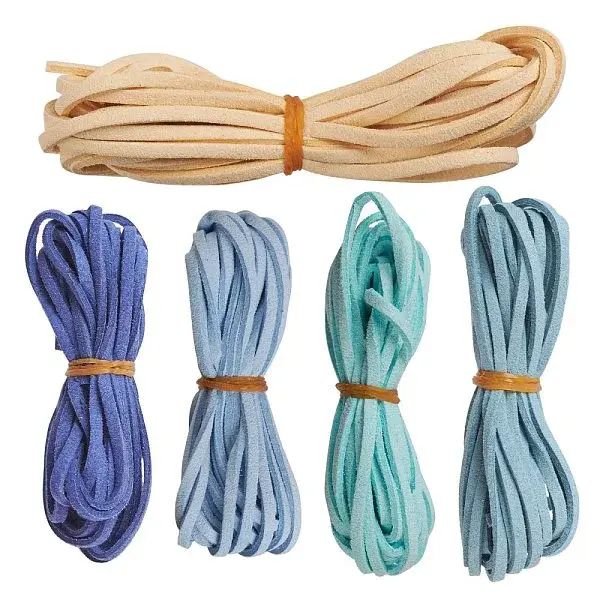 5 Strands 5 Colors Faux Suede Cord