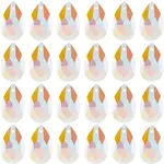 40Pcs Faceted Teardrop Glass Pendants