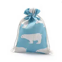 Polycotton(Polyester Cotton) Packing Pouches Drawstring Bags