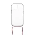 Pouzdro FIXED Pure Neck s růžovou šňůrkou na krk pro Samsung Galaxy A16 5G