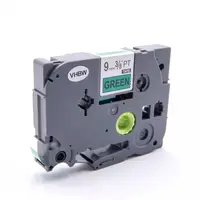 Kompatibilní páska s Brother TZe-V721, 9mm x 5,5m, černý tisk / zelený podklad, vinyl