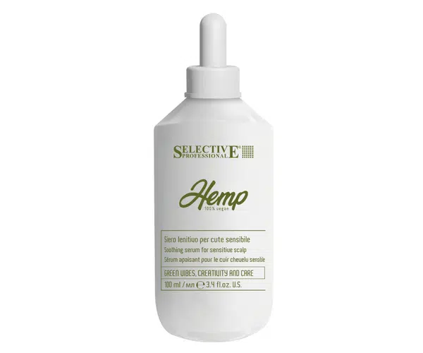 Bezoplachové zklidňující sérum pro citlivou pokožku hlavy Selective Professional Hemp Lenitive Soothing Serum - 100 ml + dárek zdarma