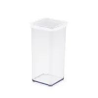 Hranatá plastová dóza na potraviny LOFT bílá 1,5 l