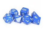 Sada kostek Chessex Opaque Polyhedral 7-Die Set - Blue with White