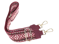 NovaKabelka.cz Látkový přídavný popruh ornamento bordo