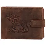 Pánská kožená peněženka hnědá - Bellugio Yeryss Jelen