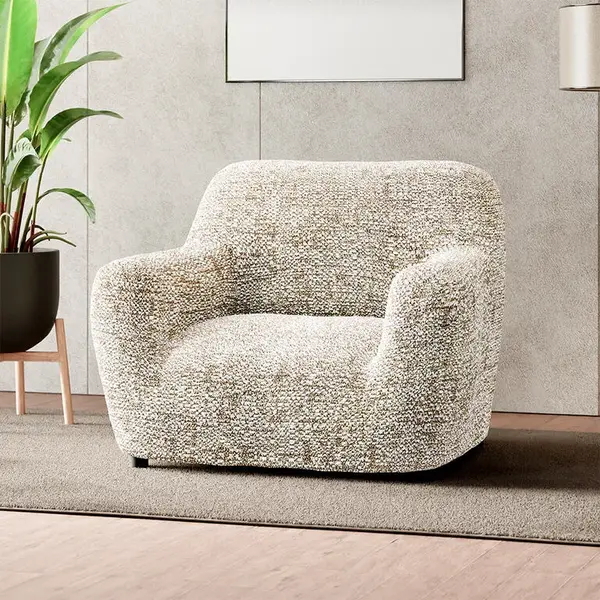 Bielastické potahy GLORIA béžová křeslo (š. 60 - 110 cm)