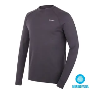 Husky Aron M S, graphite Pánská merino mikina