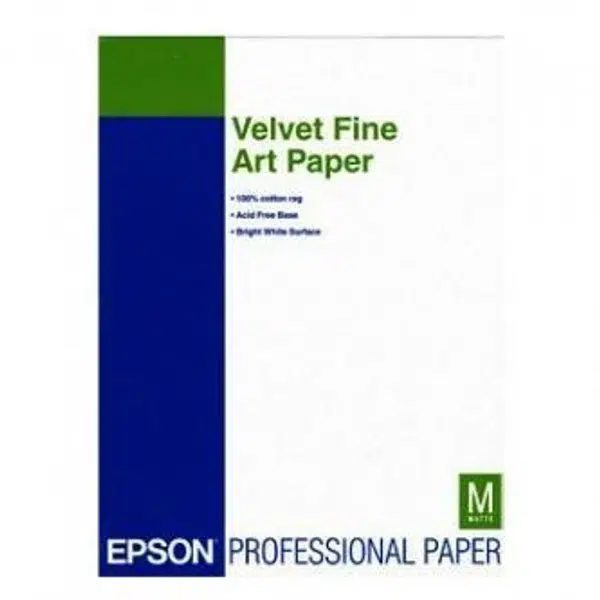 Epson Velvet Fine Art Paper S041637 C13S041637, 260 g/m2, A3+, 20ks, sametový, bílý, foto papír