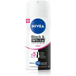 NIVEA Invisible Black & White Clear antiperspirant ve spreji pro ženy pro ženy 100 ml