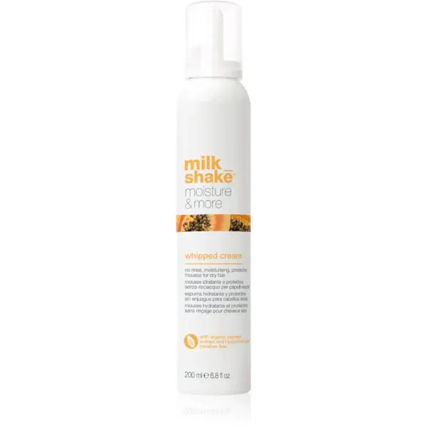 milk_shake® Moisture & More Whipped Cream bezoplachová hydratační péče pro suché vlasy 200 ml