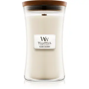 Woodwick Island Coconut vonná svíčka s dřevěným knotem 609.5 g