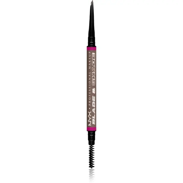 NYX Professional Makeup Blade & Shade tužka na obočí s kartáčkem odstín 03 Cool Ash Brown g