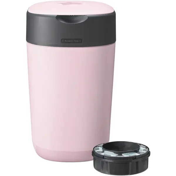 Tommee Tippee Twist & Click Pink koš na pleny + kazeta do koše 1 ks