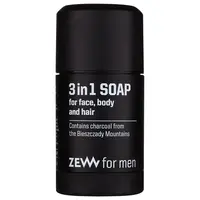Zew For Men 3 in 1 Soap přírodní tuhé mýdlo na obličej, tělo a vlasy 3 v 1 85 ml