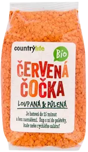 COUNTRY LIFE Čočka červená půlená BIO 500 g