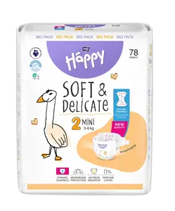 BELLA Baby Happy Soft&Delicate Mini (3-6 kg), 78 ks