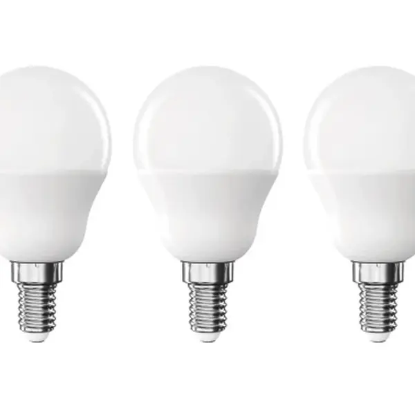 LED žárovka (3 ks) Classic Mini Globe, E14, 4,2 W, 470 lm