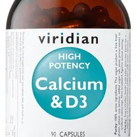 VIRIDIAN High Potency Calcium & D3 (Vápník s vitamínem D3) 90 kapslí