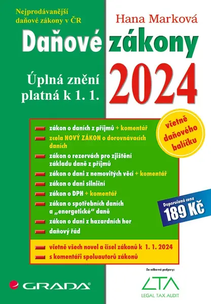 E-kniha: Daňové zákony 2024 od Marková Hana