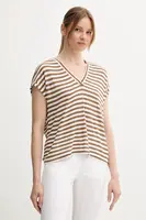 Tričko s prímesou ľanu United Colors of Benetton