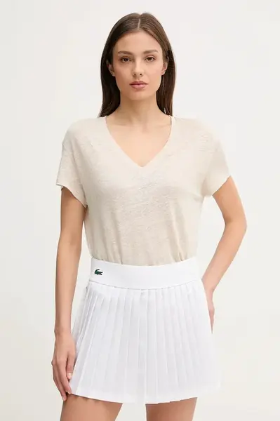 Ľanové tričko United Colors of Benetton