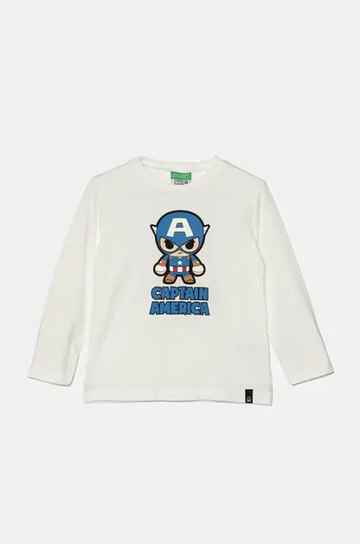 Detská bavlnená košeľa s dlhým rukávom United Colors of Benetton