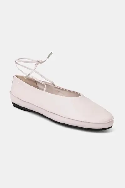 Kožené balerínky Calvin Klein BALLERINA MARY JANE STRAP LTH