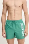 Plavkové šortky Calvin Klein zelená farba, LV00N61092