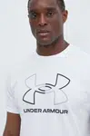 Tričko Under Armour pánsky, biela farba, vzorovaný