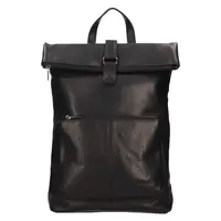 Trendy kožený batoh SendiDesign Alberta - čierna