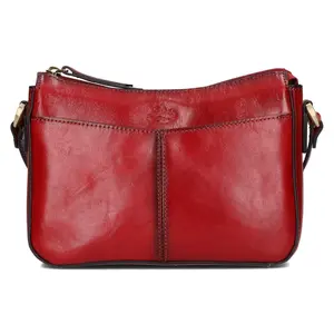 Kožená dámska crosbody kabelka Katana Mealla - červená