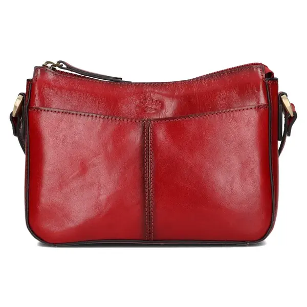 Kožená dámska crosbody kabelka Katana Mealla - červená