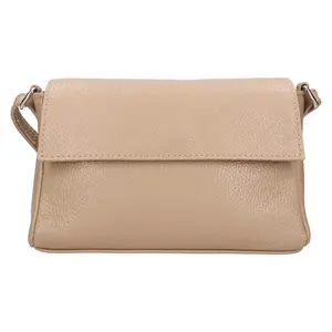 Dámska kožená crossbody kabelka Italia Darina - béžová