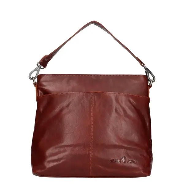 Dámska kožená kabelka Greenwood Babet - koňak