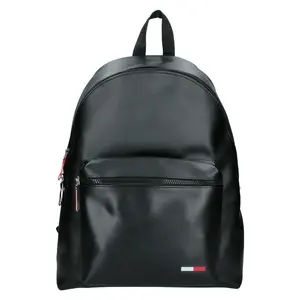 Pánský batoh Tommy Hilfiger Jeans Signe, syntetická kůže, na notebook 15" − černá