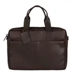 Kožená taška na notebook Burkely River - tmavě hnědá