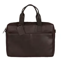 Kožená taška na notebook Burkely River - tmavě hnědá