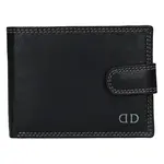 Pánská kožená peněženka DD Anekta Wiliam - černo-šedá