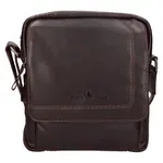 Pánská kožená taška přes rameno Greenwood Monte - tmavě hnědá