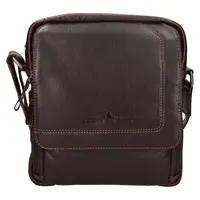 Pánská kožená taška přes rameno Greenwood Monte - tmavě hnědá