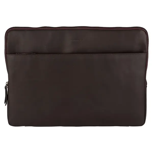 Kožený obal na notebook 15,6" Burkely Josh - tmavě hnědá